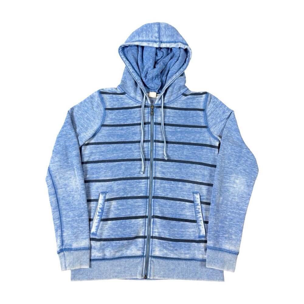Vintage Roxy Y2K Surf Wear Striped Zip Up Hoodie Size Medium
